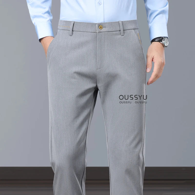 New Spring Summer Luxury Formal Pants Men Business Banquet Party Gentleman France Work Office Formal Pantalones Hombre Clothing - Ellianto fashion Men's
