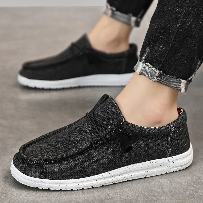 Men Casual Shoes Breathable Lightweight Slip-On Flats Simple Comfortable Solid Color Soft Sole Shoes Men Shose For Sale Loafers - Ellianto fashion Men's