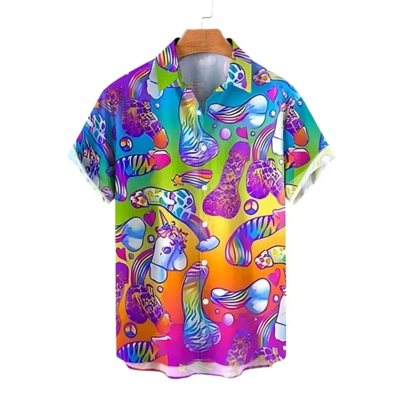 Summer Men’s Beach Shirt – Lightweight Short-Sleeve Comfort with Fun, Personalized Style for the Modern Gentleman