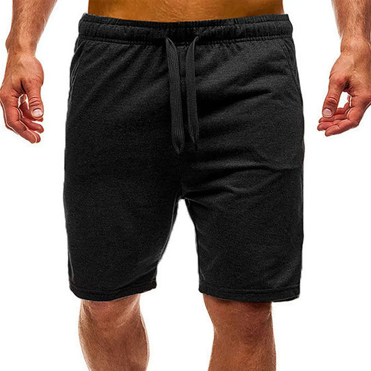 2025 Men's Shorts Solid Color Casual Shorts Loose Beach Shorts Street Fashion Breathable Thin Style - Ellianto fashion Men's