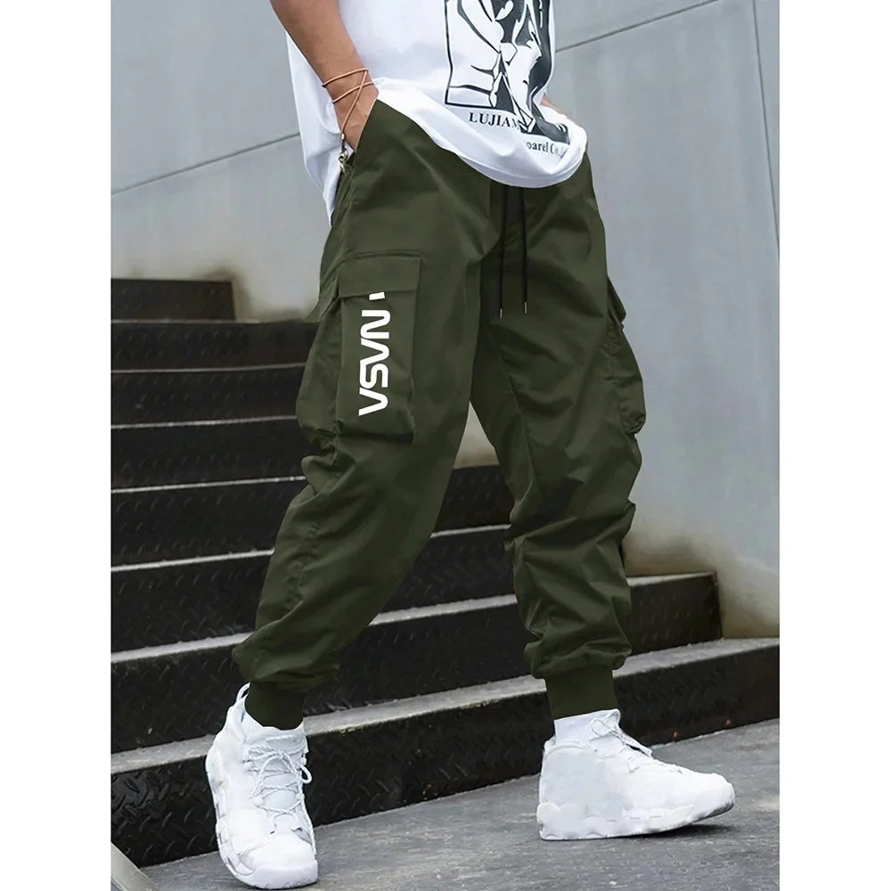 Fashionable High-Waisted Wide-Leg Casual Pants For Men New Summer Parachute Pants Versatile Sporty Trousers Ins Trendy - Ellianto fashion Men's