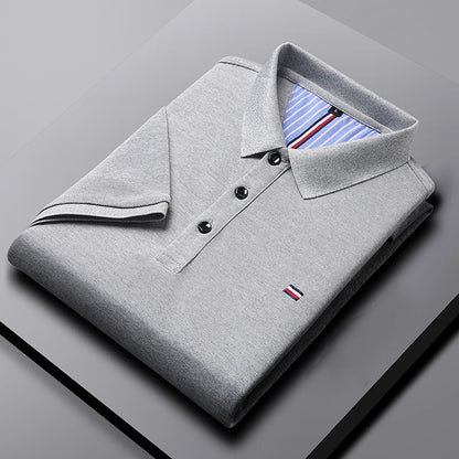 Men's Casual Fashion Polo Shirt Breathable and Comfortable Embroidered Top - Ellianto fashion Men's