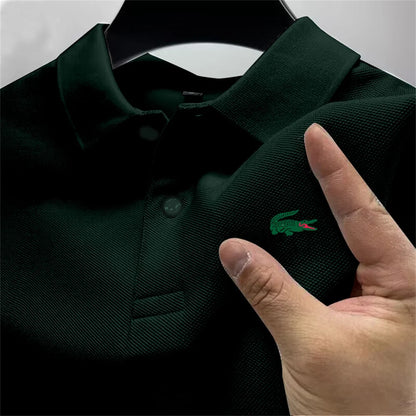 Summer men's outdoor sports golf POLO shirt lapel street casual top versatile business high quality quick-drying breathable top - Ellianto fashion Men's