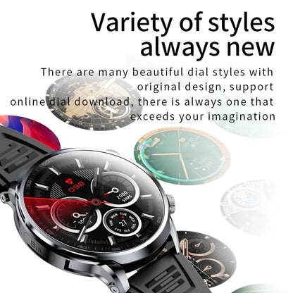 32+256GB Android 9.0 Smartwatch 4G LTE 1100Mah Battery Play Store Heart Rate 1.95 inch Spherical screen Smart Watch Men GPS WIFI - Ellianto fashion Men's