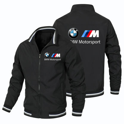 Motorcycle Zipper Top, BMW Thin Jacket, Men's Casual Windproof Jacket, Camping Spring and Autumn Casual Men's Submachine Jacket - Ellianto fashion Men's
