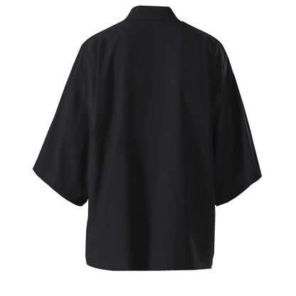 Kimono Men Cloak Kimono Para Hombre Black Coat White Cloak Beach Shirt Summer Haori Men Unisex Samurai Clothing Japanese Men - Ellianto fashion Men's