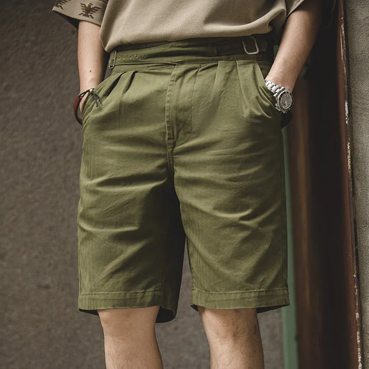 Maden Work Attire Retro High Waisted Pants Straight Tube Naples Casual Pants Shorts For Men 2025 Fashion Clothing - Ellianto fashion Men's