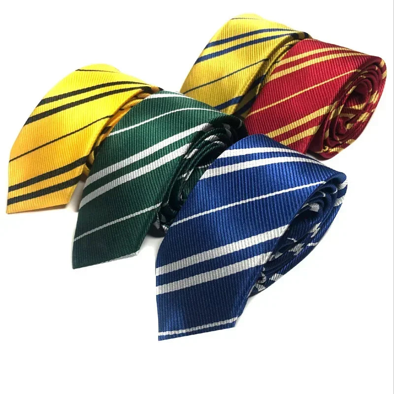 Magic School Tie Harris Halloween Cosplay Lovely Costume Prop Twill Casual College Badge Costume Necktie 4 Color - Ellianto fashion Men's