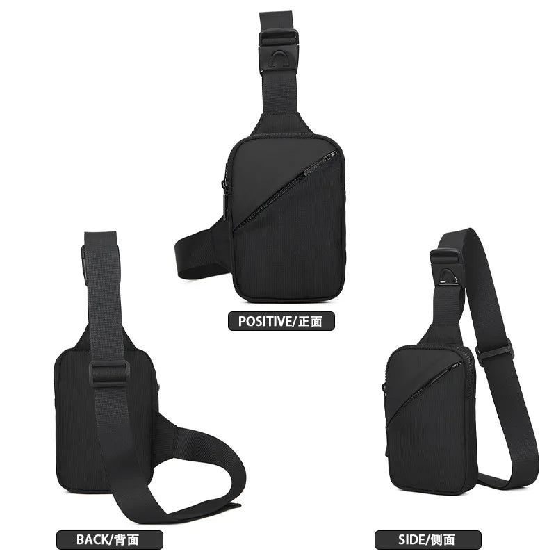 Korean Men's Chest Bag Fashion Small Tooling Crossbody Bag for Man 2025 New Fashion Waist Pack Shoulder Bag Student Sport Travel - Ellianto fashion Men's