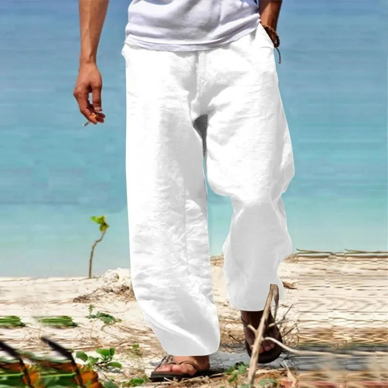 Men’s Summer Beach Pants – Breathable, Loose-Fit Comfort and Effortless Japanese Streetwear Style