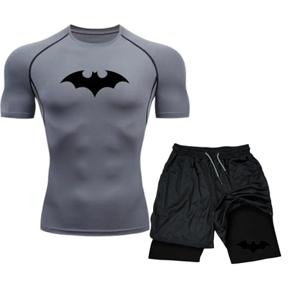 Men’s Combat Sports Set – Rash Guard, Compression Tights, Training T-Shirt & Muay Thai Shorts for MMA, Boxing & Jiu-Jitsu