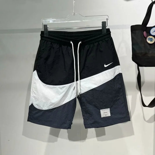 Nike Black Navy Fashion Cool Breathable Men Spring Summer Quick Drying Casual Short Pants Exercise Shorts Male Streetwear - Ellianto fashion Men's