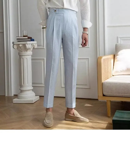 High-quality Harajuku Slim Fit Men's Pants Trendy Brand Draped Suit Casual Trousers Smooths Your Silhouette Small Feet - Ellianto fashion Men's