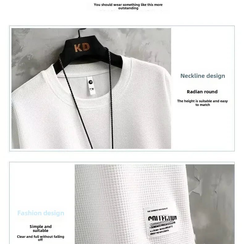 Fashionable Casual Men's Sport Suit Short Sleeves Summer Style Trendy Brand Matching Complete Set Stylish Male Wear - Ellianto fashion Men's