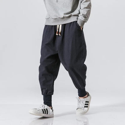2024 Japanese-Style Cotton-Linen Pants – Lightweight, Relaxed Fit and Effortless Casual Elegance for the Modern Gentleman