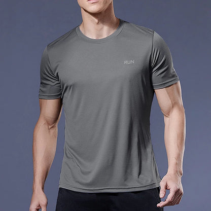 Set Summer Sport Gym t Shirt Men Quick Dry Running Bodybuilding Shirts Men Short Sleeve Fitness Tops Oversized Brazil t-Shirt Jersey - Ellianto fashion Men's