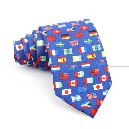 New 42 Colors Men Thin Silk Tie Soft Novelty Animal Fruit Skeleton Cravatas Casual Party Wedding Accessories Gift Free Shipping - Ellianto fashion Men's