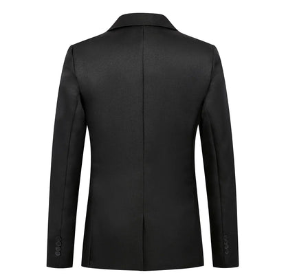 Men's Trendy Leisure Boutique Suit Jacket Autumn Casual Business Slim Fit Non-ironing Single Button Suit Solid Formal Blouse - Ellianto fashion Men's