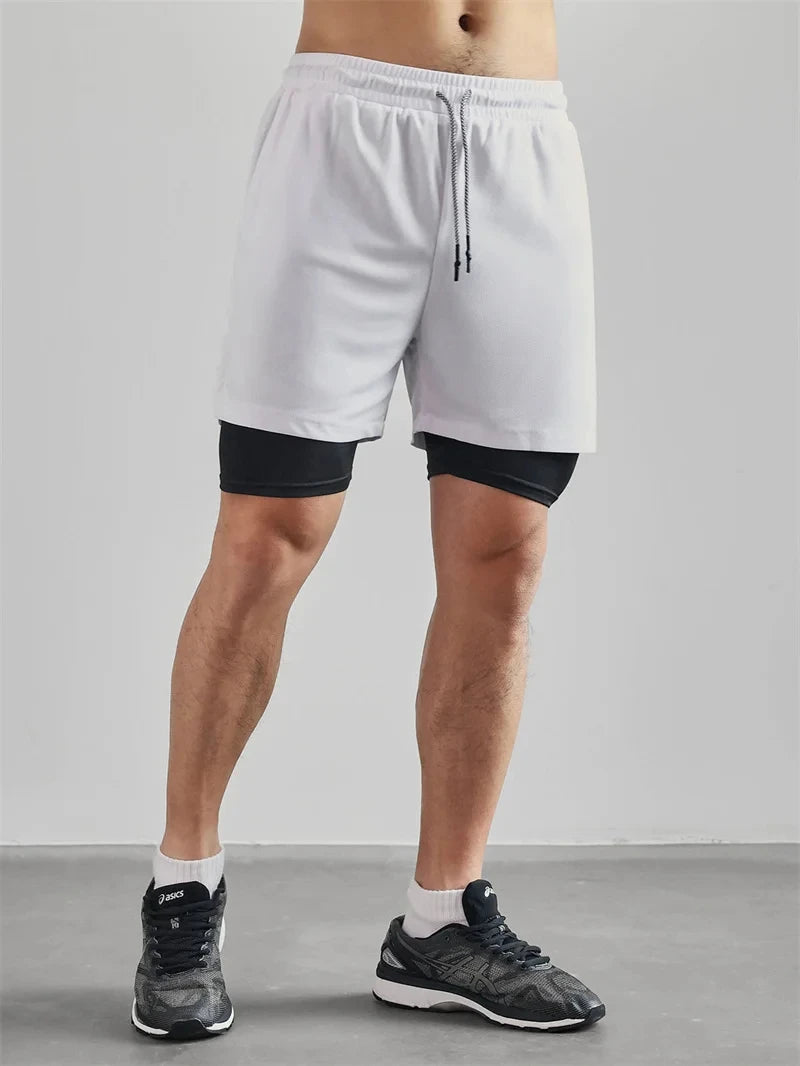 Men's Multi Pocket Shorts Fitness Shorts Casual Beach Sports Lined Skinny Shorts Everyday Style Mesh Camouflage Running Shorts - Ellianto fashion Men's