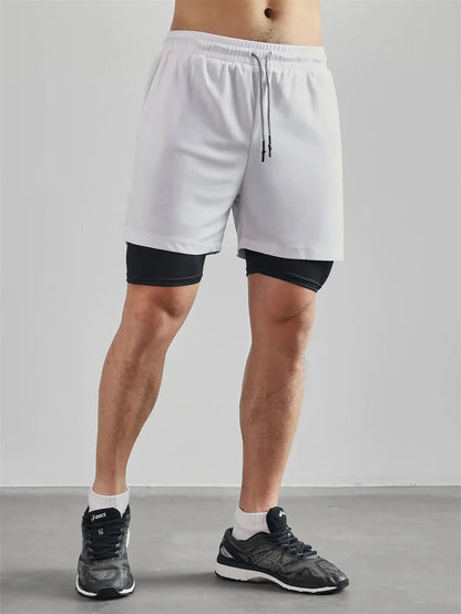 Men's Multi Pocket Shorts Fitness Shorts Casual Beach Sports Lined Skinny Shorts Everyday Style Mesh Camouflage Running Shorts - Ellianto fashion Men's