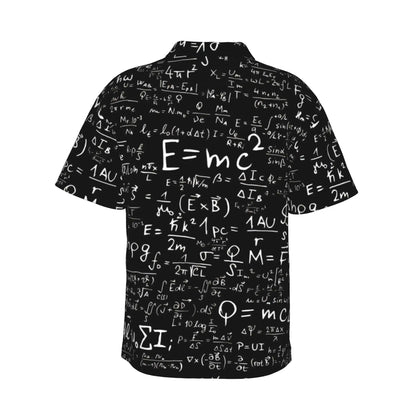 Men's Casual Button Down Short Sleeve Hawaiian Shirts,Physical Equations Formulas Shirts Regular Beach Dress Shirts with Pocket