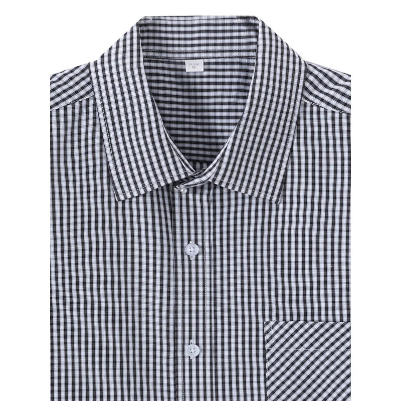 Trendy Men's Summer Casual Striped Shirt Fashion Breathable Skin-friendly Short Sleeve Turn-down Collar Men's Shirt - Ellianto fashion Men's