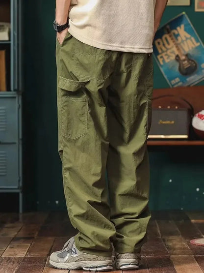 Loose Men's Casual Pants Fashionable Workwear Autumn Style Youthful Pure Color Nine-Point Trousers Trendy And Popular - Ellianto fashion Men's