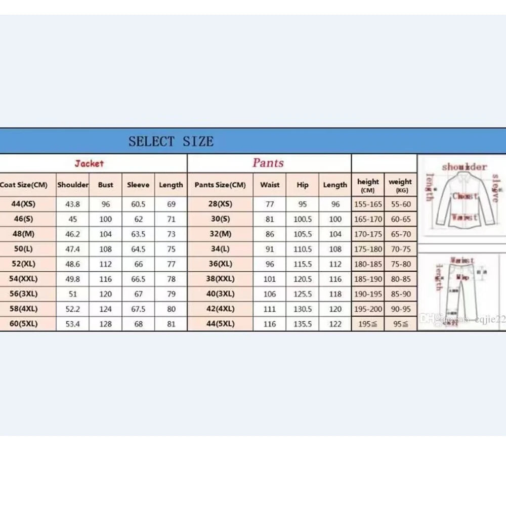 2025 Tailor Made Mens Suit Elegant Embroidery Men's Wedding Prom Suits Mens Suits 3 Pieces (Jacket+Pants+Vest) 004 - Ellianto fashion Men's