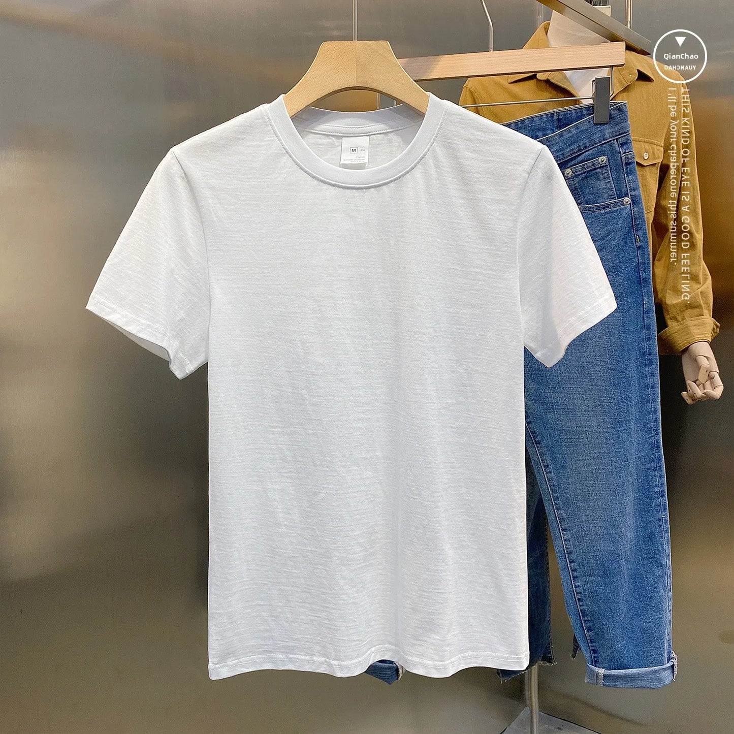 ort Sve Ice Silk irt Men's Casual Drapey Pure Color No Ironing Required Summer Faionable Youthful Stand Fit irt - Ellianto fashion Men's