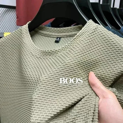 Embroidered High-quality New Men's Short Sleeved T-shirt, Cool and Breathable POLO Shirt, Business Casual, Sweat Absorbing - Ellianto fashion Men's