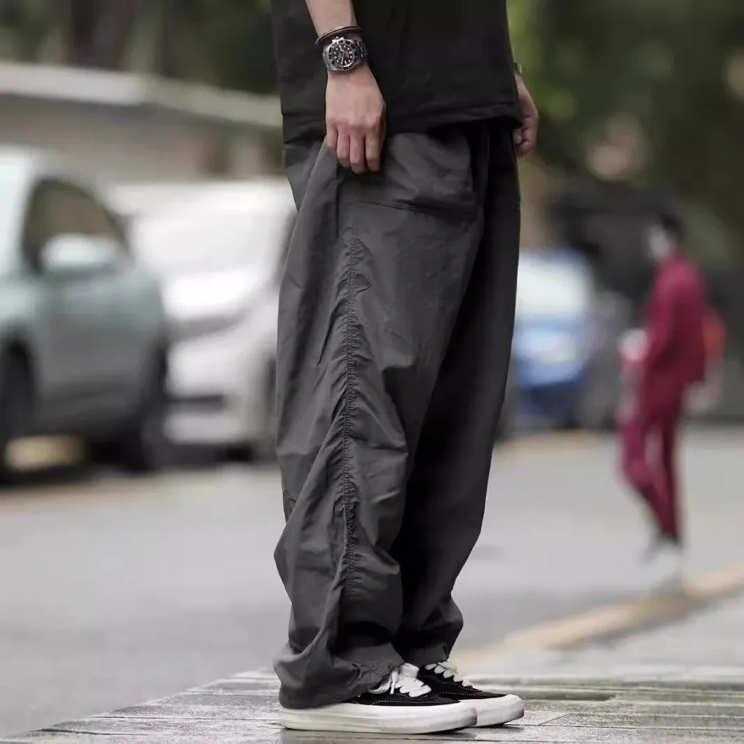Summer Outdoor American Style Men's Loose-fit Hiking Pants Casual Cargo Pants Japanese Style Functional Trousers For Men