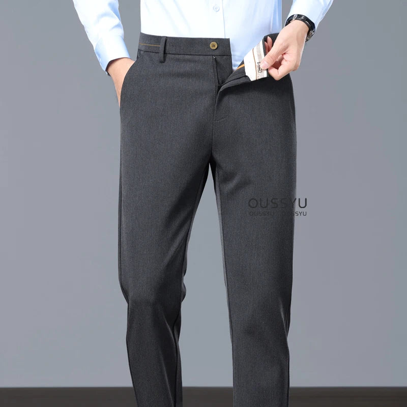 New Spring Summer Luxury Formal Pants Men Business Banquet Party Gentleman France Work Office Formal Pantalones Hombre Clothing - Ellianto fashion Men's