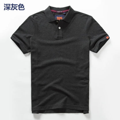 Summer Mens Polo shirts Cotton Shirts Short Sleeve Letter Embroidered Emblem Simple Shirt for Male Size M-3XL BP6900 - Ellianto fashion Men's