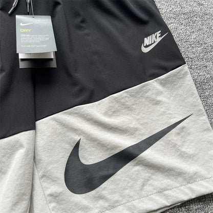 Nike Men's Breathable Shorts, Above The Knees, Moisture-wicking, Quick-dry, Athletic, Loose-fit Sweatpants, Black/Red/White - Ellianto fashion Men's