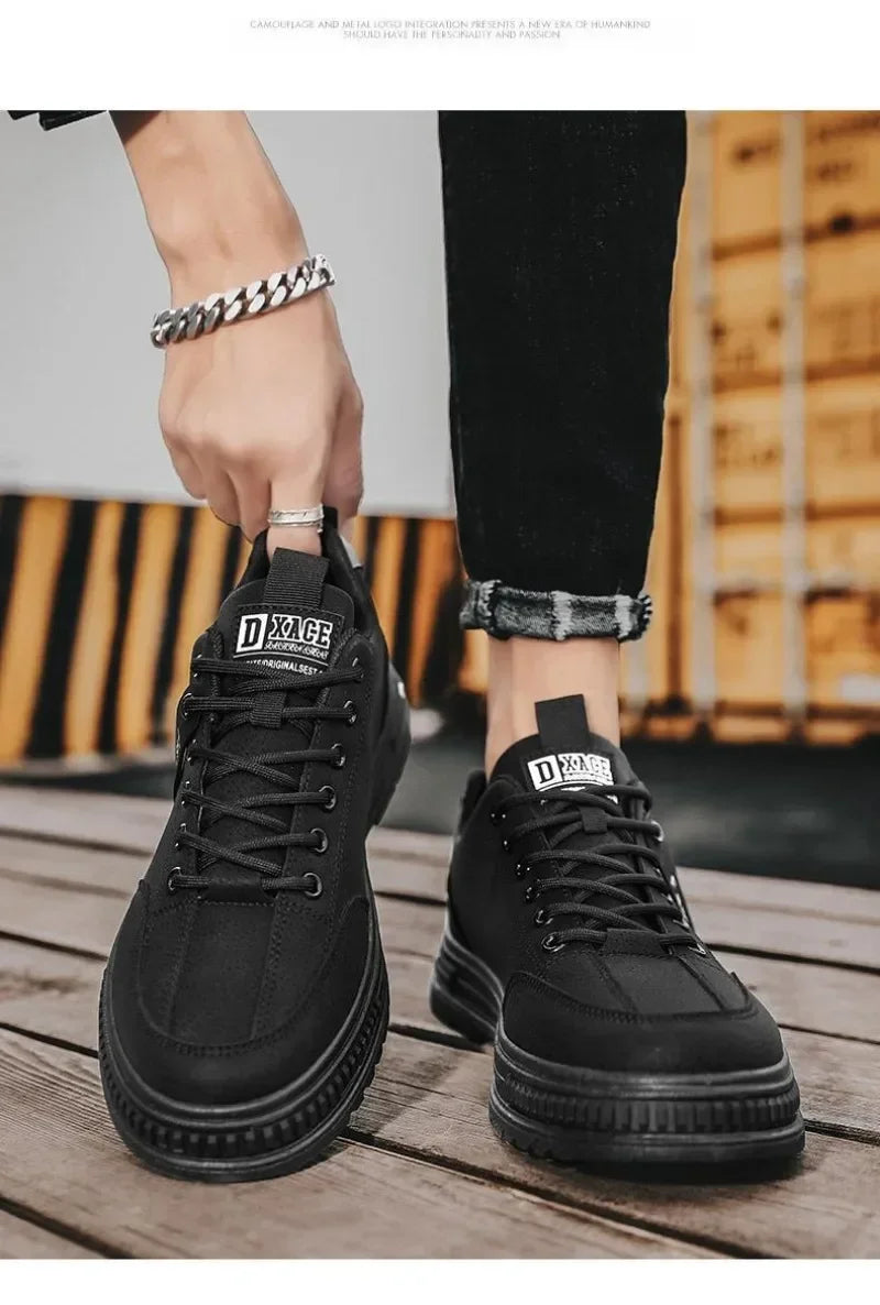 Men's new breathable labor protection shoes, men's trendy and versatile anti slip sports board shoes, workwear shoes - Ellianto fashion Men's
