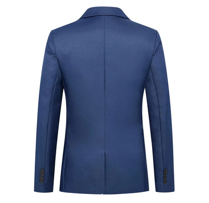 Men's Trendy Leisure Boutique Suit Jacket Autumn Casual Business Slim Fit Non-ironing Single Button Suit Solid Formal Blouse - Ellianto fashion Men's