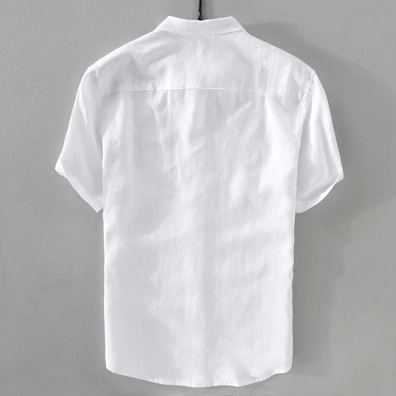 100% Linen Short-Sleeve Shirt – Lightweight Cotton-Linen Comfort and Relaxed Summer Style for the Modern Gentleman