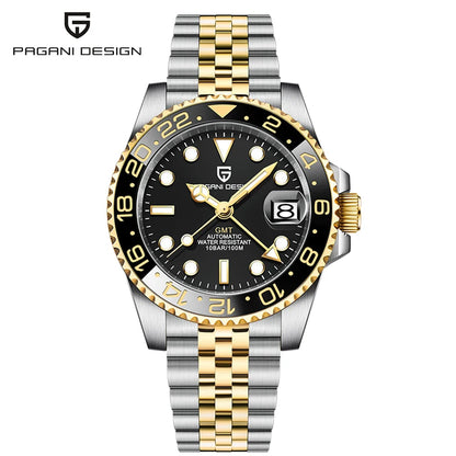 PAGANI DESIGN Automatic mechanical watch rubberstrap 100Mwaterproof night light sports outdoor casual Watch For Man reloj hombre - Ellianto fashion Men's