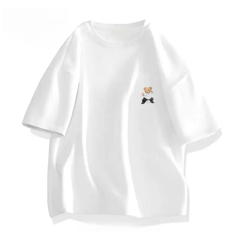 Men's Suit, Pure Cotton Printed Short-sleeved Top, Casual Summer Wear with High-end Trendy T-shirt, Youth Clothes, Cool - Ellianto fashion Men's