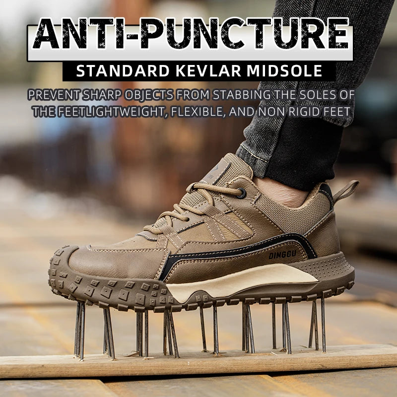 Male Safety Shoes Work Sneakers Indestructible Work Safety Boots Adjustable Men Steel Toe Shoes Sport Safty Shoes Dropshipping - Ellianto fashion Men's