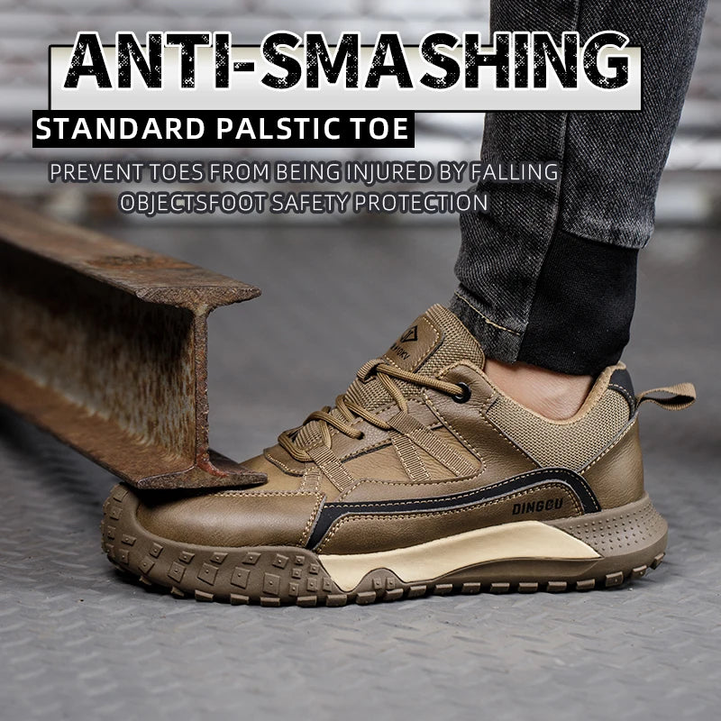 Male Safety Shoes Work Sneakers Indestructible Work Safety Boots Adjustable Men Steel Toe Shoes Sport Safty Shoes Dropshipping - Ellianto fashion Men's