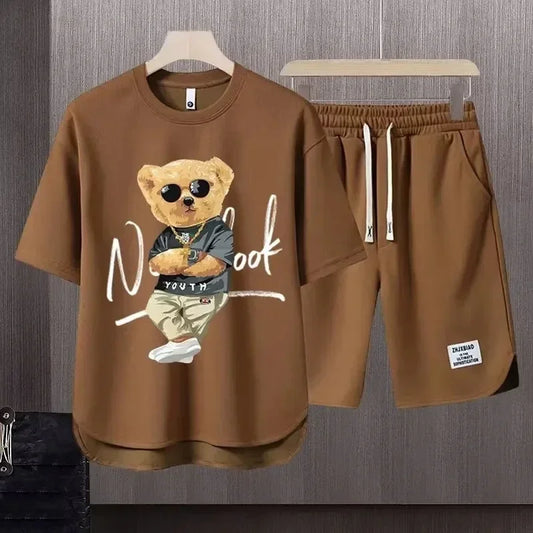 Set 2025 Loose, comfortable, quality European men's fashion, comfortable, breathable, high-quality and trendy summer men's - Ellianto fashion Men's
