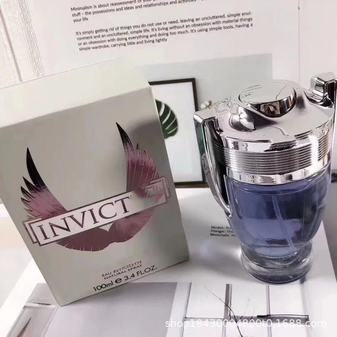 Perfumes 100ML 3.4FL.OZ INVINCIBLE AQUA Men's Perfume EDP, Woody Aquatic Notes, Fresh Ocean Fragrance Spray Gift for Men - Ellianto fashion Men's