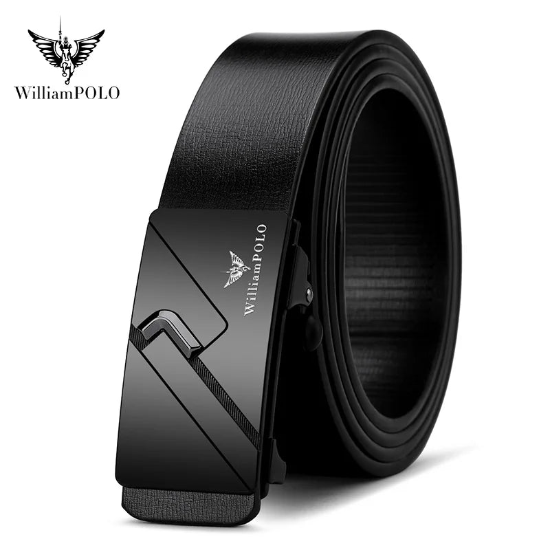 Men's casual belt, minimalist toothless belt, automatic buckle, fashionable belt - Ellianto fashion Men's