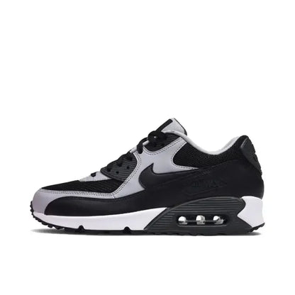 Nike Air Max 90 Men's Women's Fabric Leather Sports Against Impact Anti Slip Fashion Outdoor Low Running Shoes Black Grey - Ellianto fashion Men's