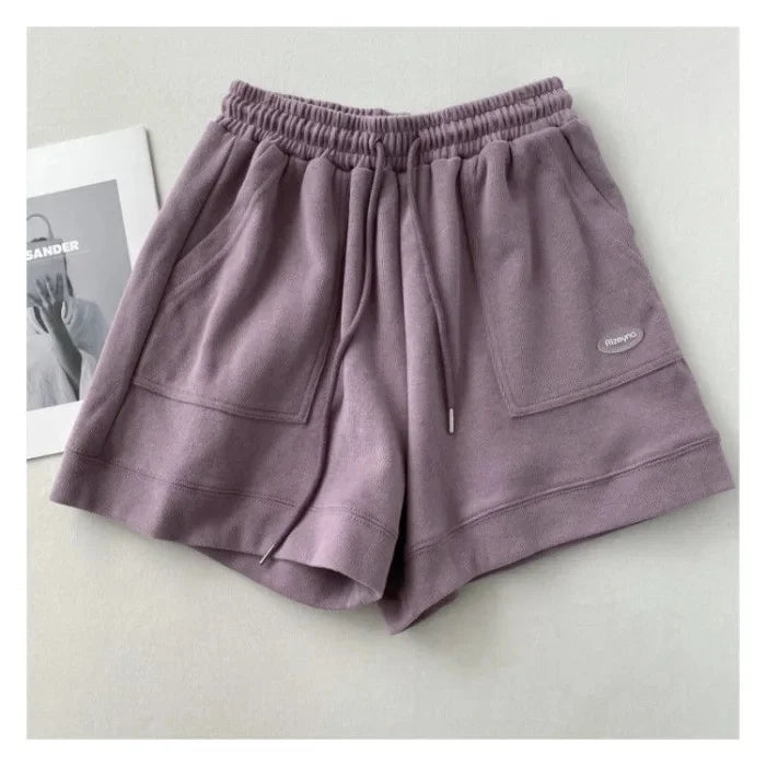 High-Waisted Slimming Casual Trunks Women's Korean Style Loose-Fit Wide-Leg Drawstring A- Line Pants New Arrival Student Trouser