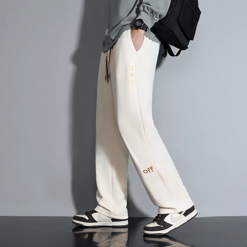 Contemporary Men's Fashion Trousers Loose Silhouette Trendy Drawstring Detail Suited for a Variety of Occasions Comfort - Ellianto fashion Men's