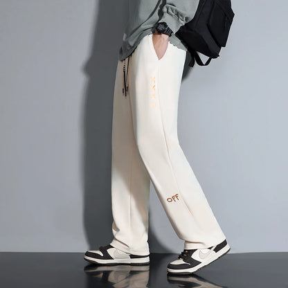 Contemporary Men's Fashion Trousers Loose Silhouette Trendy Drawstring Detail Suited for a Variety of Occasions Comfort - Ellianto fashion Men's