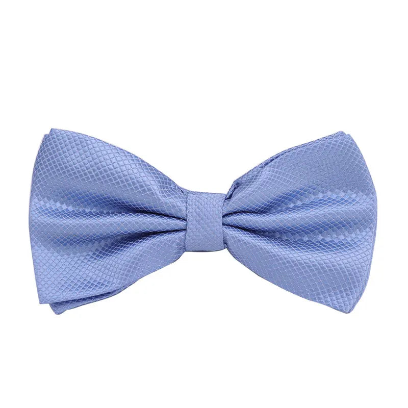 Solid Bowtie Mans Tie Solid Fashion Check Bowties Wedding Banquet Black Gold Red Green Pink Black White Classic Bow Ties For Men - Ellianto fashion Men's