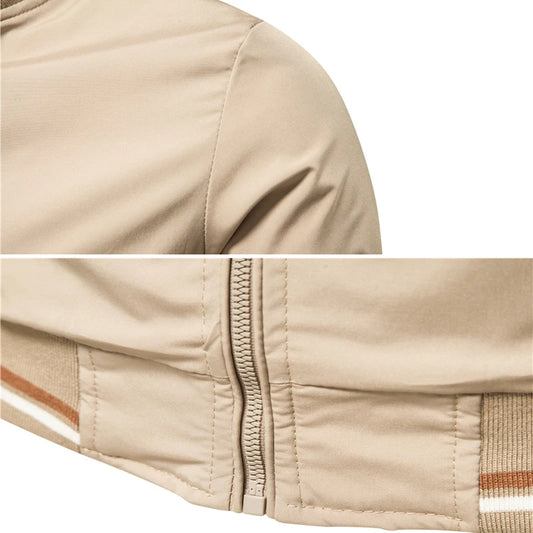 Spring Summer Bomber Jacket Men Black Casual Slim Fit Baseball Mens Jackets New Autumn Fashion High Quality Jackets for Men - Ellianto fashion Men's